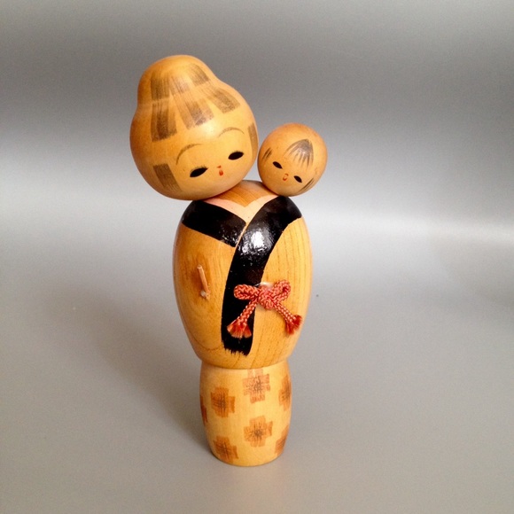 Vintage Other - Vintage Japanese Kokeshi Mother & Child